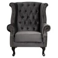 ΠΟΛΥΘΡΟΝΑ-ΜΠΕΡΖΕΡΑ ΓΚΡΙ ΒΕΛΟΥΔΟ T.CHESTERFIELD POLINA 83x75x107Yεκ.HM0053.10