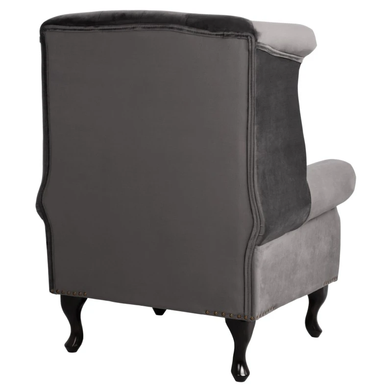 ΠΟΛΥΘΡΟΝΑ-ΜΠΕΡΖΕΡΑ ΓΚΡΙ ΒΕΛΟΥΔΟ T.CHESTERFIELD POLINA 83x75x107Yεκ.HM0053.10