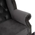 ΠΟΛΥΘΡΟΝΑ-ΜΠΕΡΖΕΡΑ ΓΚΡΙ ΒΕΛΟΥΔΟ T.CHESTERFIELD POLINA 83x75x107Yεκ.HM0053.10