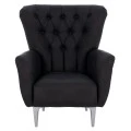 ΠΟΛΥΘΡΟΝΑ ΜΠΕΡΖΕΡΑ Τ. CHESTERFIELD ΣΕ ΧΡΩΜΑ ΜΑΥΡΟ HM9217.01 87x88x100 εκ.
