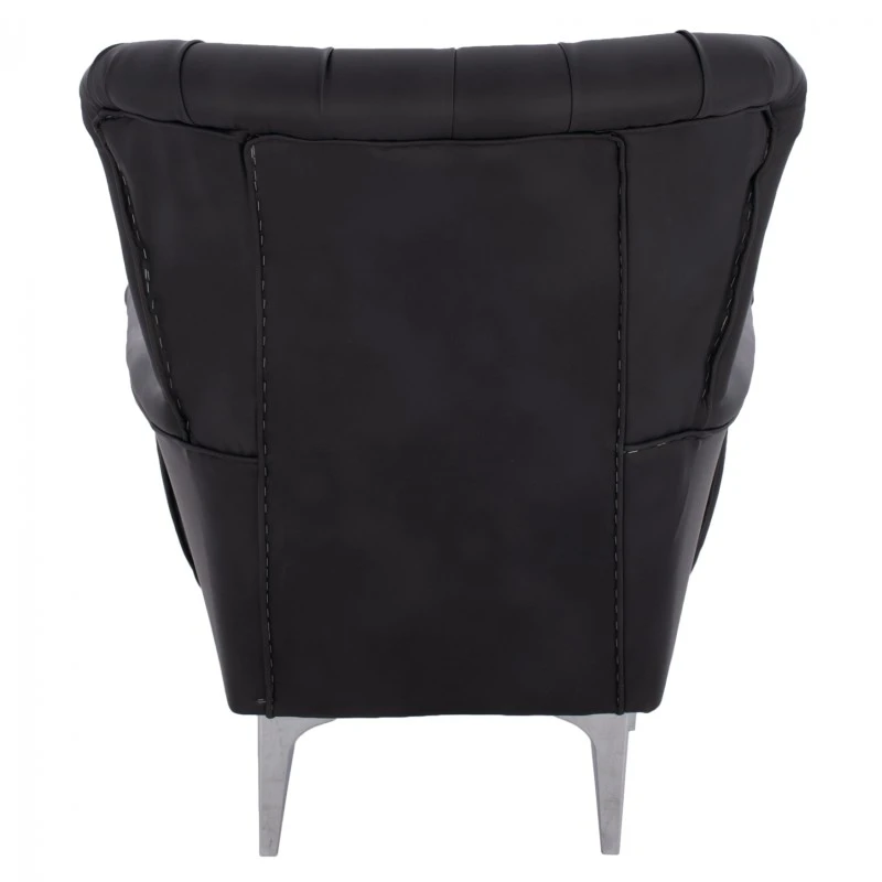 ΠΟΛΥΘΡΟΝΑ ΜΠΕΡΖΕΡΑ Τ. CHESTERFIELD ΣΕ ΧΡΩΜΑ ΜΑΥΡΟ HM9217.01 87x88x100 εκ.