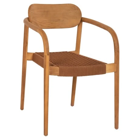 ΠΟΛΥΘΡΟΝΑ OSLO HM9636.01 ΞΥΛΟ TEAK ΦΥΣΙΚΟ & ΣΧΟΙΝΙ--B’ΔΙΑΛΟΓΗΣ 55x54x80Y εκ.