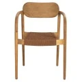 ΠΟΛΥΘΡΟΝΑ OSLO HM9636.01 ΞΥΛΟ TEAK ΦΥΣΙΚΟ & ΚΑΦΕ ΣΧΟΙΝΙ 55x54x80Y εκ.