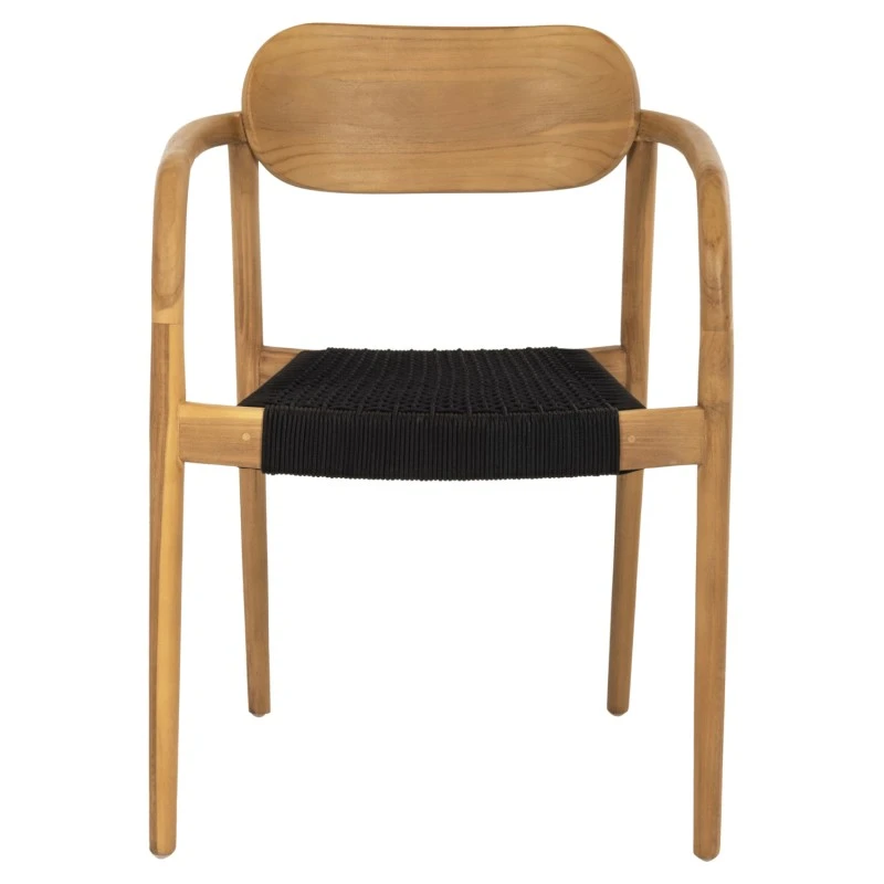 ΠΟΛΥΘΡΟΝΑ OSLO HM9636.02 ΞΥΛΟ TEAK ΦΥΣΙΚΟ & ΜΑΥΡΟ ΣΧΟΙΝΙ 55x54x80Y εκ.