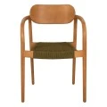 ΠΟΛΥΘΡΟΝΑ OSLO HM9636.05 ΞΥΛΟ TEAK ΦΥΣΙΚΟ & ΠΡΑΣΙΝΟ ΣΧΟΙΝΙ 55x54x80Yεκ.