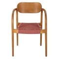 ΠΟΛΥΘΡΟΝΑ OSLO HM9636.06 ΞΥΛΟ TEAK ΦΥΣΙΚΟ & ΡΟΖ ΣΧΟΙΝΙ 55x54x80Yεκ.