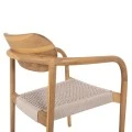 ΠΟΛΥΘΡΟΝΑ OSLO HM9636.07 ΞΥΛΟ TEAK ΦΥΣΙΚΟ & ΜΠΕΖ ΣΧΟΙΝΙ 55x54x80Yεκ.