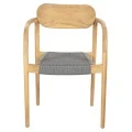 ΠΟΛΥΘΡΟΝΑ OSLO HM9636.08 ΞΥΛΟ TEAK ΦΥΣΙΚΟ & ΓΚΡΙ ΣΧΟΙΝΙ 55x54x80Yεκ.