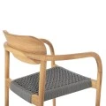 ΠΟΛΥΘΡΟΝΑ OSLO HM9636.08 ΞΥΛΟ TEAK ΦΥΣΙΚΟ & ΓΚΡΙ ΣΧΟΙΝΙ 55x54x80Yεκ.