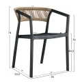 ΠΟΛΥΘΡΟΝΑ ΠΟΛΥΠΡΟΠΥΛΕΝΙΟΥ BOGI HM6240.02 ΜΑΥΡΗ ΜΕ ΜΠΕΖ ΣΧΟΙΝΙ 54x53x75Υεκ.