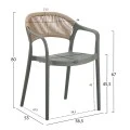 ΠΟΛΥΘΡΟΝΑ ΠΟΛΥΠΡΟΠΥΛΕΝΙΟΥ EVA HM6155.05 OLIVE GREEN--P.P. ΜΠΕΖ ΣΧΟΙΝΙ 56,5x53x80Υεκ.