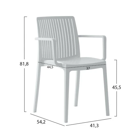 ΠΟΛΥΘΡΟΝΑ ΠΟΛΥΠΡΟΠΥΛΕΝΙΟΥ IDA HM6127.01 ΛΕΥΚΗ 53x50x82Υεκ.