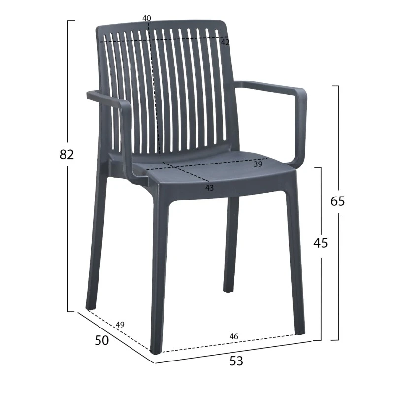 ΠΟΛΥΘΡΟΝΑ ΠΟΛΥΠΡΟΠΥΛΕΝΙΟΥ IDA HM6127.03 ΓΚΡΙ 41,3x54,2x81,8Υεκ.