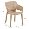 ΠΟΛΥΘΡΟΝΑ ΠΟΛΥΠΡΟΠΥΛΕΝΙΟΥ PEGGY HM6368.03 CAPPUCCINO 60x55x79Υεκ