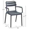 ΠΟΛΥΘΡΟΝΑ ΠΟΛΥΠΡΟΠΥΛΕΝΙΟΥ PHILLY HM6123.03 ΓΚΡΙ 58,5x49x83,5Υεκ.