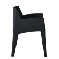 ΠΟΛΥΘΡΟΝΑ ΠΟΛΥΠΡΟΠΥΛΕΝΙΟΥ SLEEK HM6370.02 ΜΑΥΡΗ 68x63x82,5Υεκ.