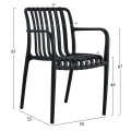 ΠΟΛΥΘΡΟΝΑ ΠΟΛΥΠΡΟΠΥΛΕΝΙΟΥ ΜΑΥΡΗ HM5940.02 45.5x56.5x80.5Υ εκ.
