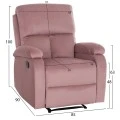 ΠΟΛΥΘΡΟΝΑ RELAX DIONI HM3296.02 ΡΟΖ ΒΕΛΟΥΔΟ 85x90x100Υεκ.