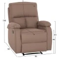 ΠΟΛΥΘΡΟΝΑ RELAX DIONI HM3296.03 ΜΠΕΖ ΥΦΑΣΜΑ 85x90x100Υεκ.