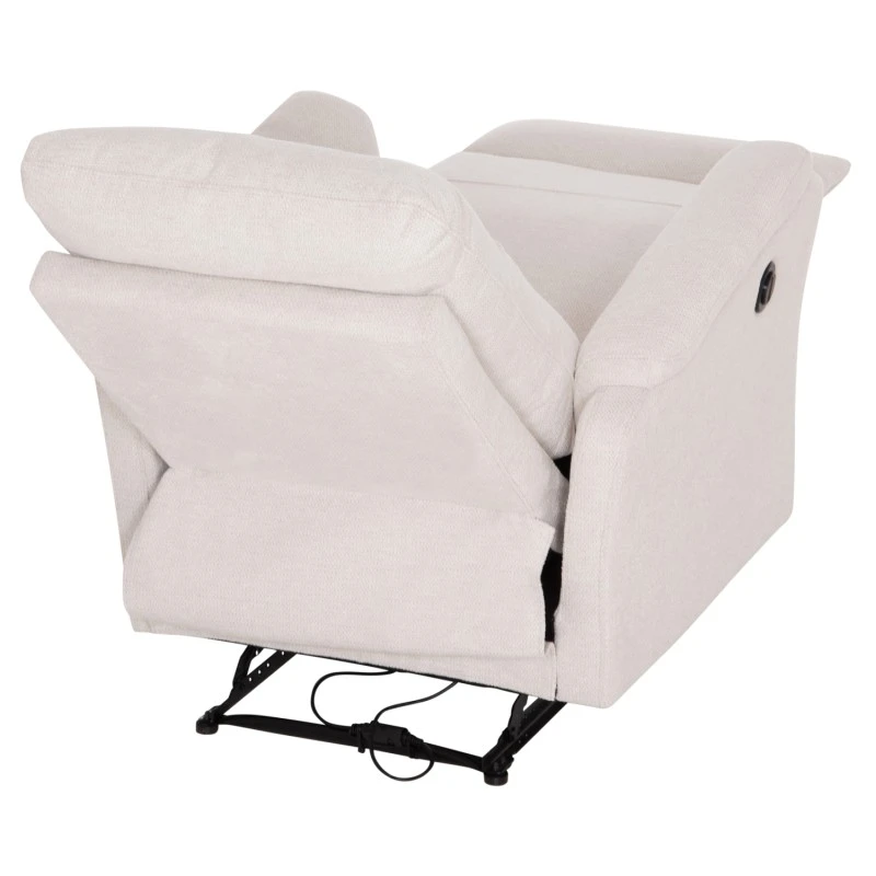 ΠΟΛΥΘΡΟΝΑ RELAX ΜΕ ΗΛΕΚΤΡΙΚΗ ΑΝΑΚΛΙΣΗ SYNTHIA HM3309.01 ΜΠΕΖ ΥΦΑΣΜΑ 75x86x100Yεκ