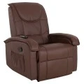 ΠΟΛΥΘΡΟΝΑ RELAX ΜΕ ΜΗΧΑΝΙΣΜΟ MASSAGE ROCCA HM0026.03 PU ΚΑΦΕ ΣΚΟΥΡΟ 80x96x97 εκ.