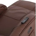 ΠΟΛΥΘΡΟΝΑ RELAX ΜΕ ΜΗΧΑΝΙΣΜΟ MASSAGE ROCCA HM0026.03 PU ΚΑΦΕ ΣΚΟΥΡΟ 80x96x97 εκ.