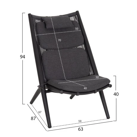 ΠΟΛΥΘΡΟΝΑ RELAX REMUS HM6642.01 ΑΛΟΥΜΙΝΙΟ ΑΝΘΡΑΚΙ-ΣΧΟΙΝΙ OLEFIN ΑΝΘΡΑΚΙ 63x87x94Υεκ.