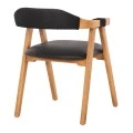 ΠΟΛΥΘΡΟΝΑ RIMINI HM9867.02 ΞΥΛΟ TEAK ΦΥΣΙΚΟ-ΜΑΥΡΟ ΣΧΟΙΝΙ & PU ΚΑΘΙΣΜΑ 60x61x76Υεκ.