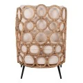 ΠΟΛΥΘΡΟΝΑ RINGER HM9341 ΑΠΟ RATTAN-ΜΕΤΑΛΛΟ ΦΥΣΙΚΟ ΧΡΩΜΑ 65x69x86Y εκ.