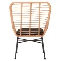 ΠΟΛΥΘΡΟΝΑ ΣΤΥΛ ΜΠΕΡΖΕΡΑΣ ALLEGRA HM5704.11 P.E.RATTAN ΜΠΕΖ-ΜΑΥΡΟ ΜΕΤΑΛΛΟ 66x59x90Υεκ.