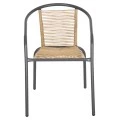 ΠΟΛΥΘΡΟΝΑ SWIFTER HM5969.02 ΜΕΤΑΛΛΟ ΓΚΡΙ-ΣΥΝΘ. RATTAN ΣΕ ΦΥΣΙΚΟ 54x61x75Υεκ.