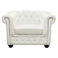 ΠΟΛΥΘΡΟΝΑ T.CHESTERFIELD POLINA HM3011.02 PU ΛΕΥΚΟ ΜΑΤ 110x90x73Y εκ.