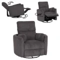 ΠΟΛΥΘΡΟΝΑ ΘΗΛΑΣΜΟΥ/RELAX VELMORA HM3300.01 ΓΚΡΙ ΚΟΤΛΕ ΥΦΑΣΜΑ 100x90x100Υεκ