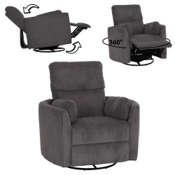 ΠΟΛΥΘΡΟΝΑ ΘΗΛΑΣΜΟΥ/RELAX VELMORA HM3300.01 ΓΚΡΙ ΚΟΤΛΕ ΥΦΑΣΜΑ 100x90x100Υεκ