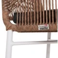 ΠΟΛΥΘΡΟΝΑ TOPIN HM6048.01 ΑΛΟΥΜΙΝΙΟ ΛΕΥΚΟ-P.E. RATTAN ΑΝΟΙΧΤΟ ΚΑΦΕ-ΜΑΞΙΛΑΡΙ ΓΚΡΙ 58x60x83Υ εκ