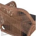 ΠΟΛΥΘΡΟΝΑ TOPIN HM6048.01 ΑΛΟΥΜΙΝΙΟ ΛΕΥΚΟ-P.E. RATTAN ΑΝΟΙΧΤΟ ΚΑΦΕ-ΜΑΞΙΛΑΡΙ ΓΚΡΙ 58x60x83Υ εκ