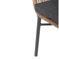 ΠΟΛΥΘΡΟΝΑ TOPIN HM6048.03 ΑΛΟΥΜΙΝΙΟ ΑΝΘΡΑΚΙ-P.E. RATTAN ΜΠΕΖ-ΜΑΞΙΛΑΡΙ ΑΝΘΡΑΚΙ