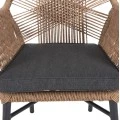 ΠΟΛΥΘΡΟΝΑ TOPIN HM6048.03 ΑΛΟΥΜΙΝΙΟ ΑΝΘΡΑΚΙ-P.E. RATTAN ΜΠΕΖ-ΜΑΞΙΛΑΡΙ ΑΝΘΡΑΚΙ