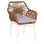 ΠΟΛΥΘΡΟΝΑ TOPIN HM6048.11 ΑΛΟΥΜΙΝΙΟ ΛΕΥΚΟ-P.E. RATTAN ΜΠΕΖ 59x63x81Υεκ