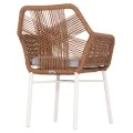 ΠΟΛΥΘΡΟΝΑ TOPIN HM6048.11 ΑΛΟΥΜΙΝΙΟ ΛΕΥΚΟ-P.E. RATTAN ΜΠΕΖ 59x63x81Υεκ