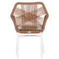 ΠΟΛΥΘΡΟΝΑ TOPIN HM6048.11 ΑΛΟΥΜΙΝΙΟ ΛΕΥΚΟ-P.E. RATTAN ΜΠΕΖ 59x63x81Υεκ