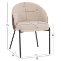 ΠΟΛΥΘΡΟΝΑ ΤΡΑΠΕΖΑΡΙΑΣ DETTON HM18426.02 ΚΑΦΕ/ΑΝΟΙΧΤΟ ΜΠΕΖ ΥΦΑΣΜΑ-ΜΕΤΑΛ.ΜΑΥΡΑ ΠΟΔΙΑ 58x56x76Υεκ