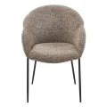 ΠΟΛΥΘΡΟΝΑ ΤΡΑΠΕΖΑΡΙΑΣ DRENNY HM18424.03 TAUPE ΥΦΑΣΜΑ-ΜΕΤΑΛ.ΜΑΥΡΑ ΠΟΔΙΑ 62x63x85Υεκ