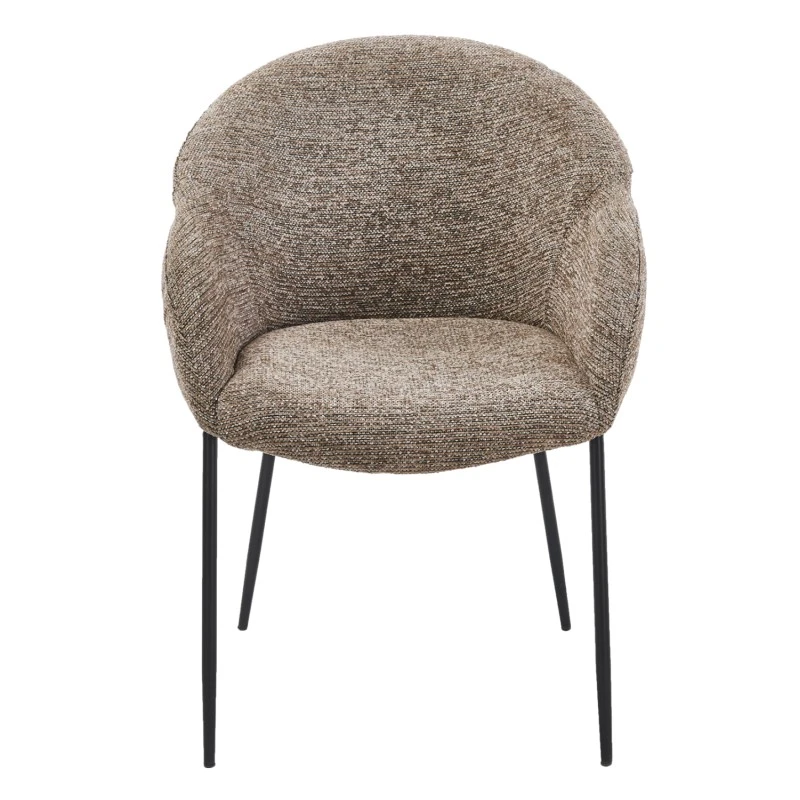 ΠΟΛΥΘΡΟΝΑ ΤΡΑΠΕΖΑΡΙΑΣ DRENNY HM18424.03 TAUPE ΥΦΑΣΜΑ-ΜΕΤΑΛ.ΜΑΥΡΑ ΠΟΔΙΑ 62x63x85Υεκ