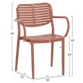 ΠΟΛΥΘΡΟΝΑ ΤΡΑΠΕΖΑΡΙΑΣ HILLIARD HM6644.08 ΑΛΟΥΜΙΝΙΟ ΣΕ TERRACOTTA 58x52x78Υεκ