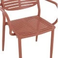 ΠΟΛΥΘΡΟΝΑ ΤΡΑΠΕΖΑΡΙΑΣ HILLIARD HM6644.08 ΑΛΟΥΜΙΝΙΟ ΣΕ TERRACOTTA 58x52x78Υεκ