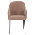 ΠΟΛΥΘΡΟΝΑ ΤΡΑΠΕΖΑΡΙΑΣ MANIDO HM18429.03 TAUPE ΥΦΑΣΜΑ-ΜΕΤΑΛ.ΜΑΥΡΑ ΠΟΔΙΑ 54x61x87Υεκ