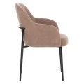 ΠΟΛΥΘΡΟΝΑ ΤΡΑΠΕΖΑΡΙΑΣ MANIDO HM18429.03 TAUPE ΥΦΑΣΜΑ-ΜΕΤΑΛ.ΜΑΥΡΑ ΠΟΔΙΑ 54x61x87Υεκ