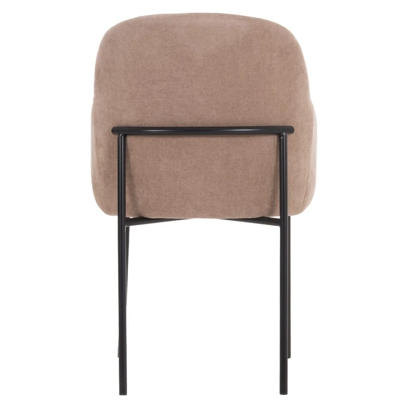 ΠΟΛΥΘΡΟΝΑ ΤΡΑΠΕΖΑΡΙΑΣ MANIDO HM18429.03 TAUPE ΥΦΑΣΜΑ-ΜΕΤΑΛ.ΜΑΥΡΑ ΠΟΔΙΑ 54x61x87Υεκ