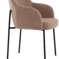 ΠΟΛΥΘΡΟΝΑ ΤΡΑΠΕΖΑΡΙΑΣ MANIDO HM18429.03 TAUPE ΥΦΑΣΜΑ-ΜΕΤΑΛ.ΜΑΥΡΑ ΠΟΔΙΑ 54x61x87Υεκ
